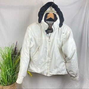 Obermeyer White & Black Venus With Fur Hooded Ski Snowboard Snow Winter Jacket 8